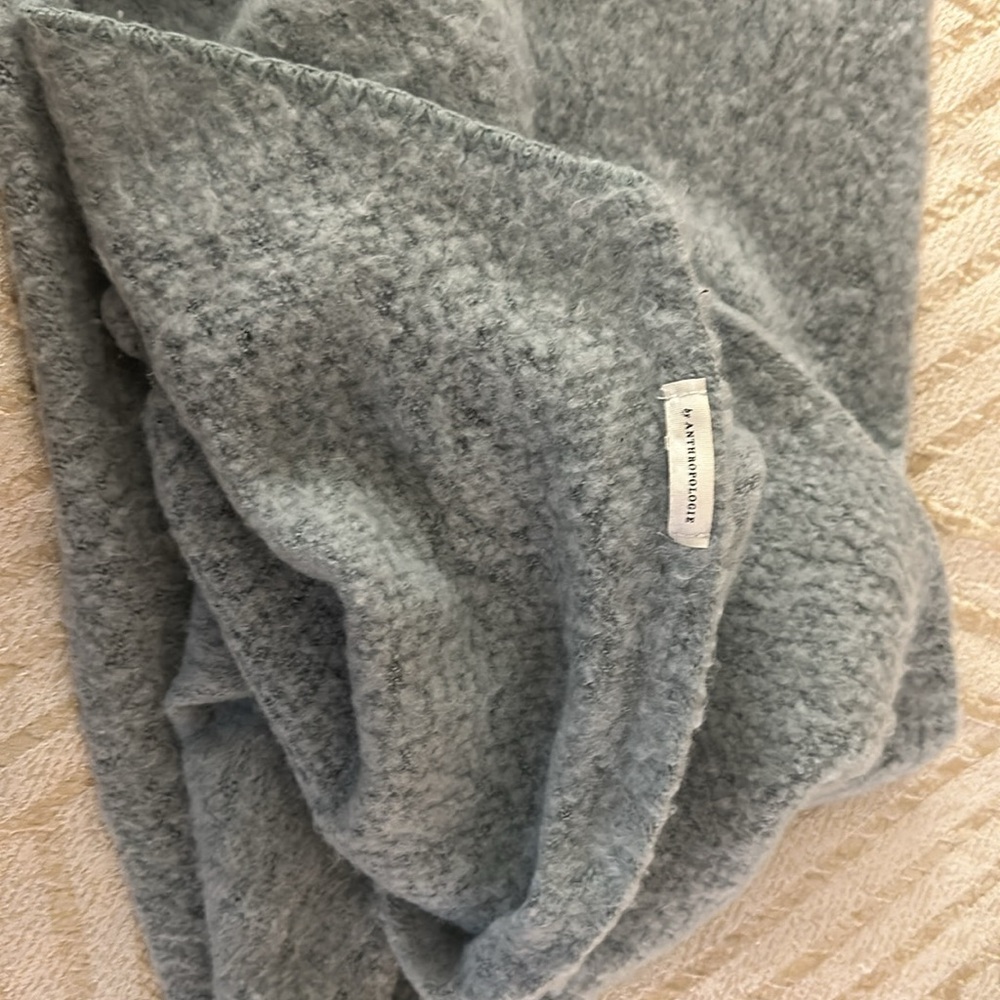 Anthropologie Oversized Scarf- Blue/Grey